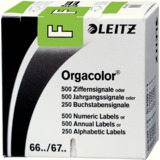 LEITZ buchstabensignal Orgacolor "F", auf Rolle, grn