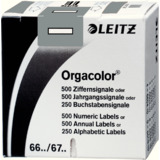 LEITZ buchstabensignal Orgacolor "I", auf Rolle, grau