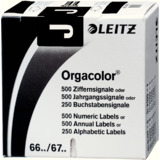 LEITZ buchstabensignal Orgacolor "J", auf Rolle, schwarz