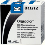 LEITZ buchstabensignal Orgacolor "K", auf Rolle, dunkelblau