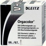 LEITZ buchstabensignal Orgacolor "V", auf Rolle, grau