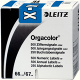 LEITZ buchstabensignal Orgacolor "X", auf Rolle, dunkelblau