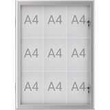 MAUL schaukasten MAULexcite, 9 x DIN A4, Aluminium