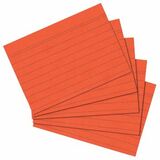 herlitz Karteikarten, din A7, liniert, orange