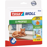 tesa moll CLASSIC e-profil Gummidichtung, wei, 9 mm x 10 m