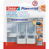 tesa powerstrips Haken large Transparent, transparent / wei