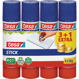 tesa ecologo Stick Klebestift, 4er Pack, 20 g