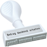 WEDO textstempel "BETRAG dankend ERHALTEN"