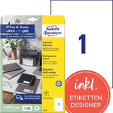 AVERY zweckform Universal-Etiketten Office&Home, 210 x 297mm