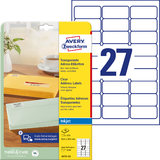 AVERY zweckform Transparente Adress-Etiketten, 63,5 x 29,6mm