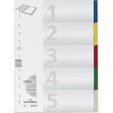 DURABLE Kunststoff-Register, A4, PP, 5-teilig
