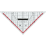 M+R Geometriedreieck, Acrylglas, Hypotenuse: 250mm, glasklar