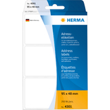 HERMA Adress-Etiketten, 95 x 48 mm, leporello gefalzt, wei