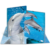 HERMA eckspannermappe "Delfine", aus PP, din A3