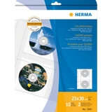 HERMA CD-/DVD-Prospekthlle fr 2 CD's, A4, PP, transparent,
