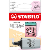 STABILO textmarker BOSS mini Pastellove 2.0, 3er Kartonetui