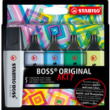 STABILO textmarker BOSS ORIGINAL, 5er karton-etui ARTY