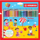 STABILO dreikant-buntstifte Trio dick, 24er Kartonetui