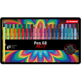 STABILO fasermaler Pen 68, 40er Metalletui