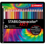 STABILO aquarell-buntstift aquacolor ARTY, 24er Metalletui
