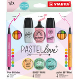 STABILO stifte-set Pastellove Mini, 18er Etui