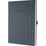 sigel notizbuch Conceptum, din A4, kariert, grau