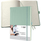 sigel notizbuch Conceptum, din A4, kariert, mint