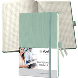 sigel notizbuch Conceptum, din A5, kariert, mint