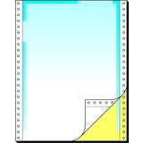 sigel computer-briefbogen endlos, farbverlauf blau, 2-fach