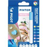 PILOT pigmentmarker PINTOR, extra fein, 6er set "PASTEL MIX"