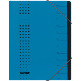 ELBA chic-Ordnungsmappe, A4, blau, mit 12 Fchern, Karton