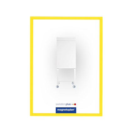 magnetoplan Magnetrahmen magnetofix, A4, gelb