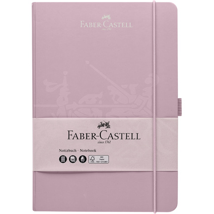 FABER-CASTELL Notizbuch, DIN A5, kariert, rose