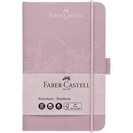 FABER-CASTELL Notizbuch, DIN A6, kariert, rose