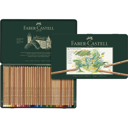 FABER-CASTELL Buntstifte PITT PASTELL, 36er Metalletui