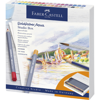 FABER-CASTELL Aquarellstifte GOLDFABER, Atelierbox