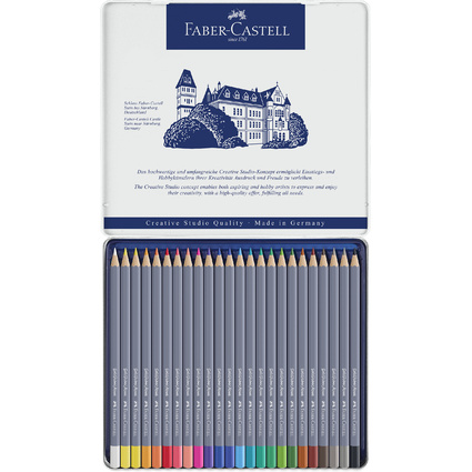 FABER-CASTELL Aquarellstifte GOLDFABER, 24er Metalletui