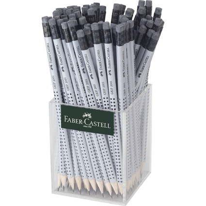 FABER-CASTELL Bleistift GRIP 2001 mit Radierer, im Köcher