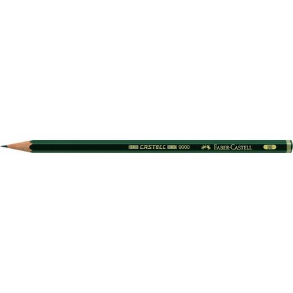 FABER-CASTELL Bleistift CASTELL 9000, Hrtegrad: 3B