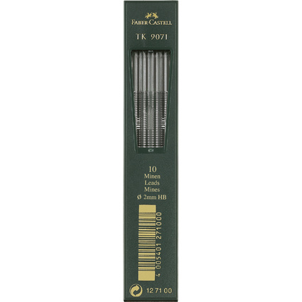 FABER-CASTELL TK-Minen 9071, tiefschwarz, Härtegrad: HB