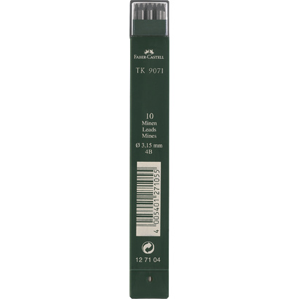 FABER-CASTELL TK-Minen 9071, tiefschwarz, Hrtegrad: 4B