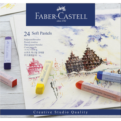 FABER-CASTELL Softpastellkreiden STUDIO QUALITY, 24er Etui