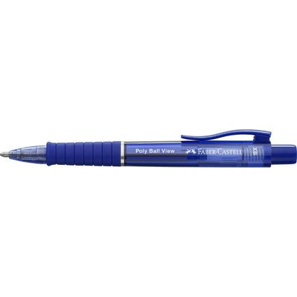 FABER-CASTELL Druckkugelschreiber POLY BALL VIEW, blau