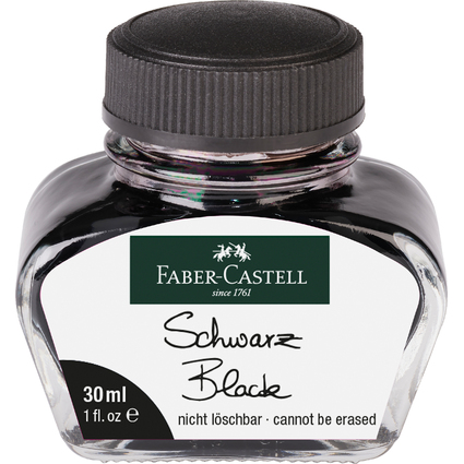 FABER-CASTELL Tinte im Glas, schwarz, Inhalt: 30 ml