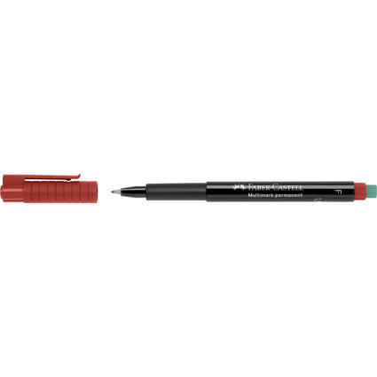 FABER-CASTELL Permanent-Marker MULTIMARK F, rot