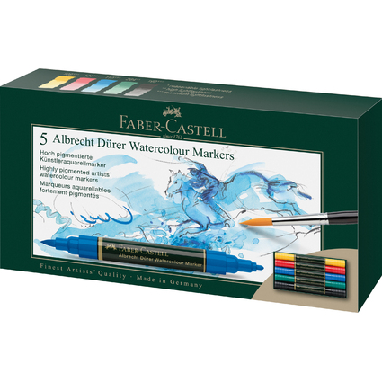 FABER-CASTELL Aquarellmarker ALBRECHT DÜRER, 5er Etui
