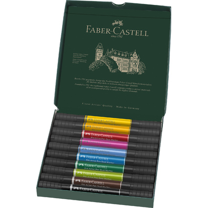 FABER-CASTELL Tuschestift PITT artist pen Dual Marker, 10er