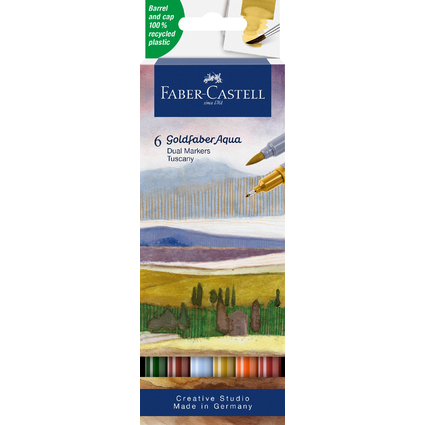 FABER-CASTELL Aquarellmarker GOLDFABER, 6er Etui Toskana