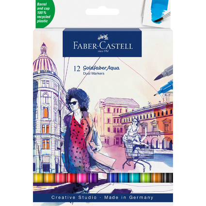 FABER-CASTELL Aquarellmarker GOLDFABER, 12er Etui