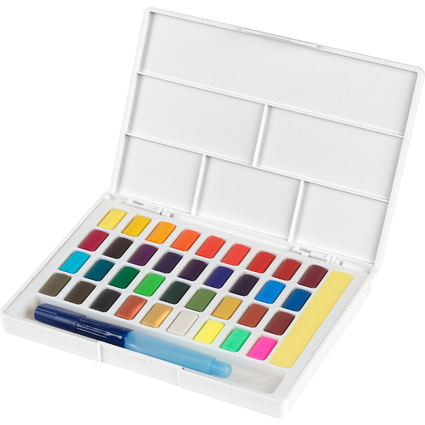 FABER-CASTELL Aquarellfarbe in Npfchen, 36er Etui